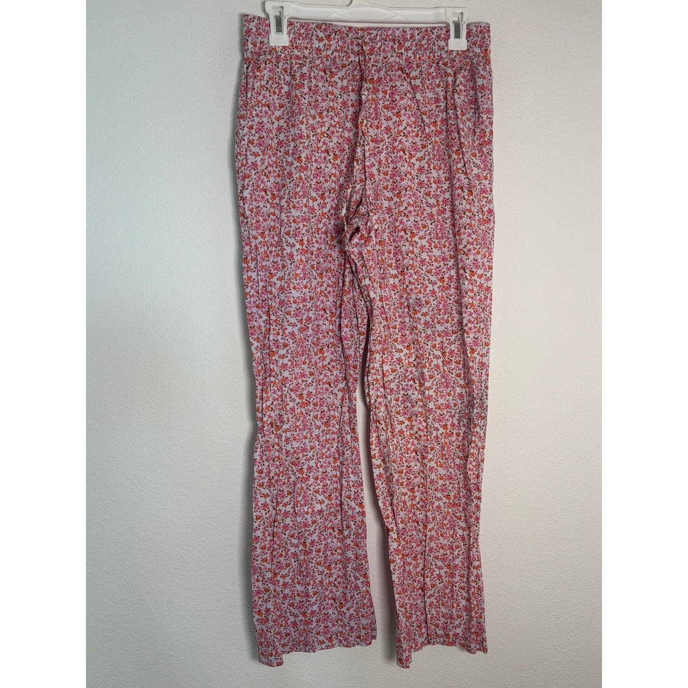 Gap Pink Floral Pajama Pants Small Ditsy Print Drawstring Lounge Sleepwear